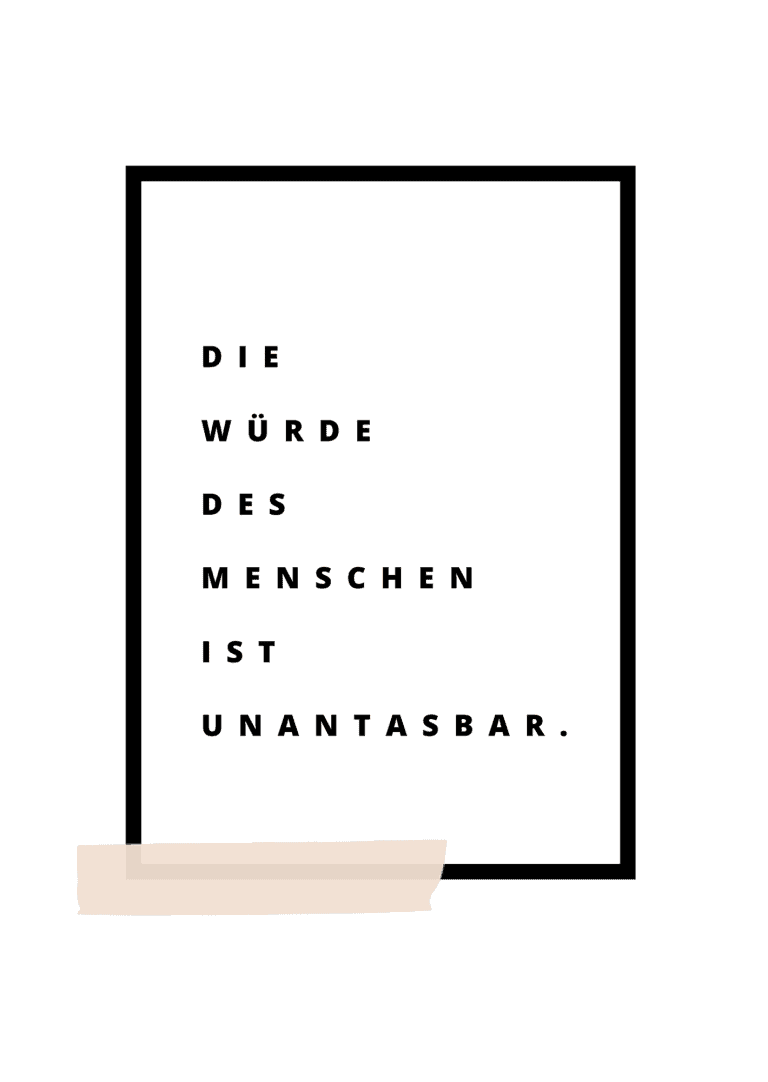 Artikel 1 Menschenwürde Staatsinstitut für die Ausbildung von